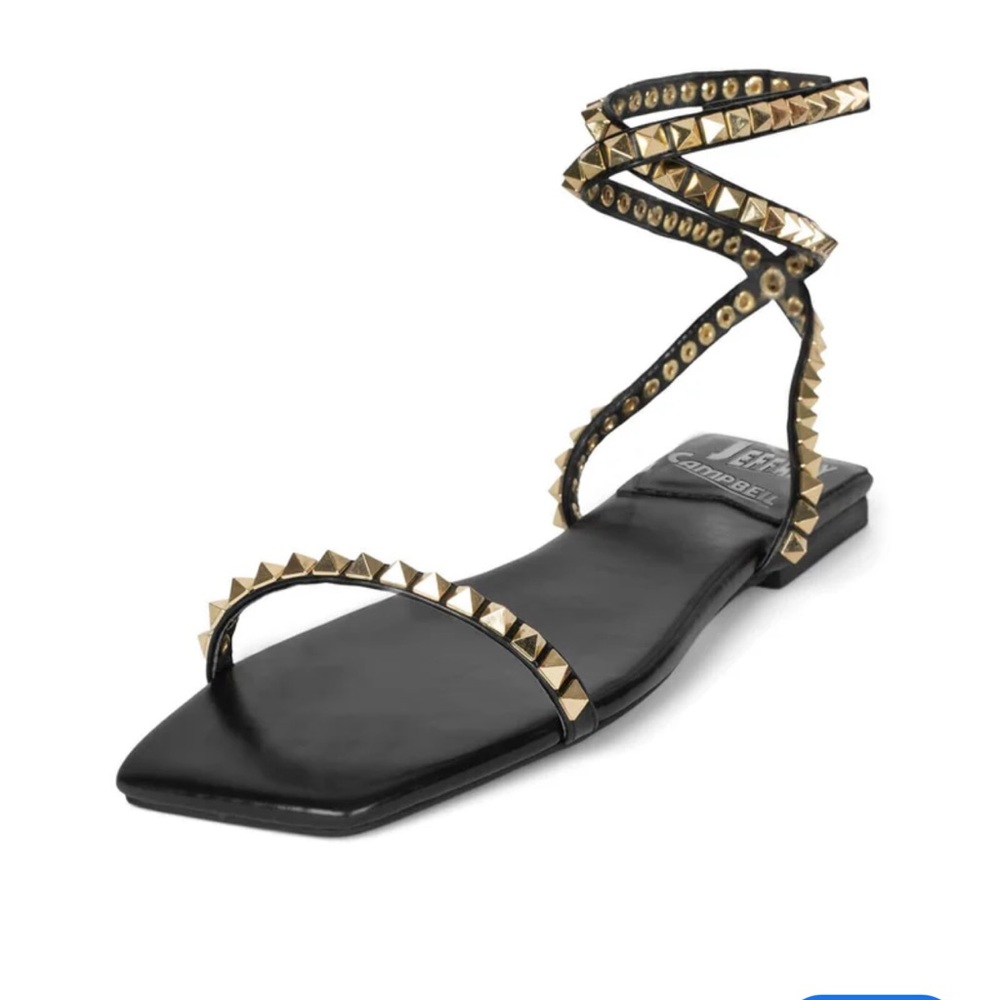 Jeffrey Campbell Luxor gold Studded Sandals size 8